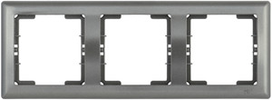 Рамка 3 местная горизонтальная BOLERO антрацит (IEK) EMB30-K95