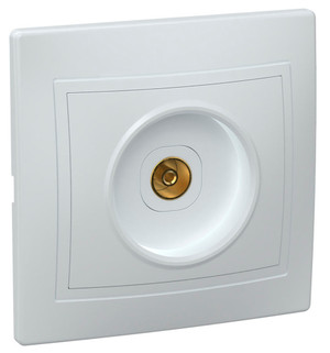 KVARTA Розетка 1-местная TV РТВ10-КБ белый GENERICA (IEK) EAK10-K01-DM