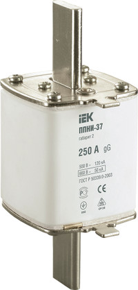 Плавкая вставка предохранителя ППНИ-37, габарит 2, 250А (IEK) DPP40-250