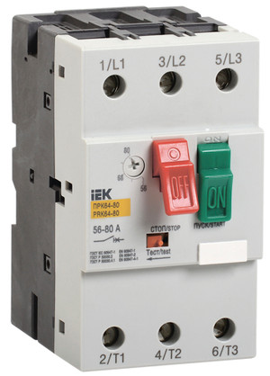 Выключатель защиты двигателя ПРК64-40 In=40A Ir=25-40A Ue 660В (IEK) DMS22-40