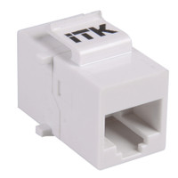 Адаптер проходной IDC Dual-IDC Dual категория 5е UTP тип Keystone Jack белый (ITK) CS7-1C5EU