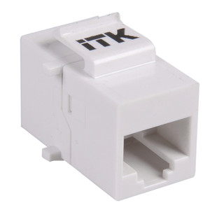 Адаптер проходной IDC Dual-IDC Dual категория 5е UTP тип Keystone Jack белый (ITK) CS7-1C5EU