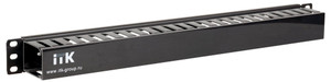 Органайзер кабельный пластиковый с крышкой глубина 60мм 1U черный (ITK) CO05-1PC