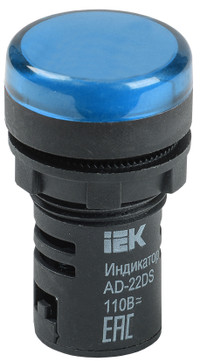 Лампа светодиодная AD-22DS сигнальная синяя (IEK) BLS10-ADDS-024-K07