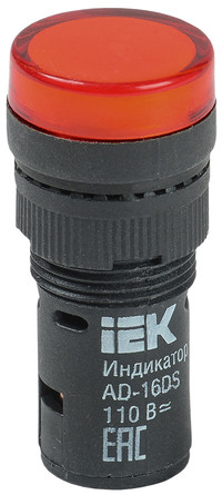 Лампа AD16DS LED матрица d16мм красный 24В AC/DC (IEK) BLS10-ADDS-024-K04-16