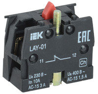 Блок контактный 1р для серии LAY5 (IEK) BDK11
