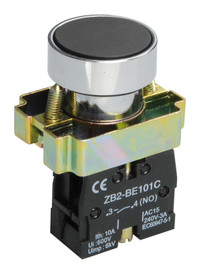 Кнопка управления черная LAY5-BA21 1НО без подсветки 240В (IEK) BBT60-BA-K02