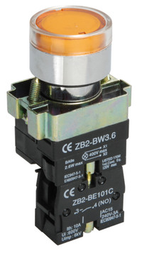 Кнопка управления LAY5-BW3561 с подсветкой желтая (IEK) BBT50-BW-K05