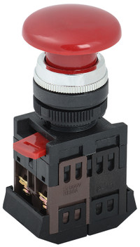 Кнопка красная AEA-22 Гриб без подсветки 1з+1р 240В (IEK) BBG30-AEA-K04