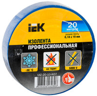 Изолента ПВХ синяя 19мм 20м (IEK) UIZ-20-10-K07