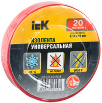 Изолента ПВХ красная 15мм 20м (IEK) UIZ-13-10-K04