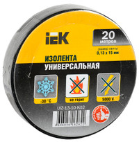 Изолента ПВХ черная 15мм 20м (IEK) UIZ-13-10-K02