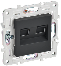 SKANDY Розетка компьютерная двойная RJ45 кат.5E SK-K03G графит IEK (IEK) SK-K20-1-K53