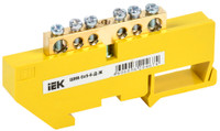 Шина PE земля на DIN-изоляторах ШНИ-6х9-6-Д-Ж (IEK) YNN10-69-6D-K05