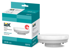 Лампа светодиодная T110 таблетка 18Вт 230В 4000К GX70 (IEK) LLE-T110-18-230-40-GX70
