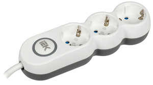 Удлинитель бытовой У03В 3 места 2P+PE/5м 3х1.5мм2 16А/250В UNO (IEK) WYP53-16-03-05-ZK