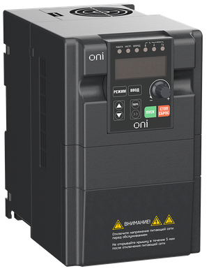 Преобразователь частоты A150 380В трехфазный 3,7 кВт 10А со встроенным тормозным модулем (ONI) A150-33-37NT
