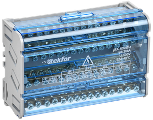 TEKFOR Шины на DIN-рейку (кросс-модуль) ШНК 4х15 3L+PEN IEK (IEK) TF-DN10-4-15-125