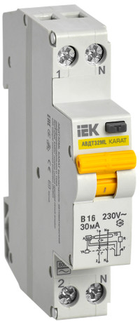 Выкл. авт. диф. тока АВДТ32МL В16 30мА KARAT (IEK) MVD12-1-016-B-030