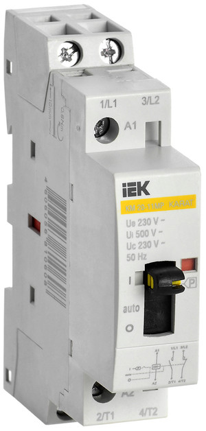 Контактор модульный с ручным упр. КМ20-11МР AC KARAT (IEK) MKK12-20-11