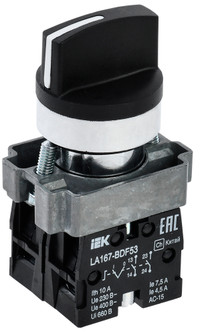 Переключатель LA167-BDF53 3 полож. 2з черный (IEK) BSW20-BDF53-4-24-67-3-K02