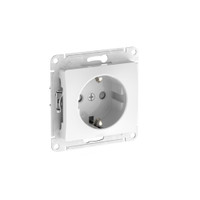 GLOSSA РОЗЕТКА с заземлением со шторками, 16А, быстрозажимные клеммы, БЕЛЫЙ (Systeme Electric) GSL000145S