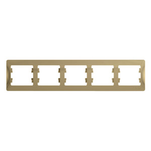 GLOSSA Рамка горизонтальная 5 постов титан (Systeme Electric) GSL000405