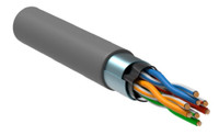 Витая пара F/UTP кат 5E 4х2х0.52 solid LSZH нг(А)-HF серый 305м РФ/Т (ITK) LC1-C5E04-321-T-P-R