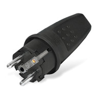 Вилка прямая c/з каучук 16А 250В IP44 (еврослот) (UNIVersal) 602227
