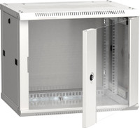 Шкаф настенный 19' LINEA W 6U 600x450мм стеклянная дверь RAL7035 (ITK) LWR3-06U64-GF
