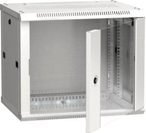 Шкаф настенный 19' LINEA W 6U 600x450мм стеклянная дверь RAL7035 (ITK) LWR3-06U64-GF