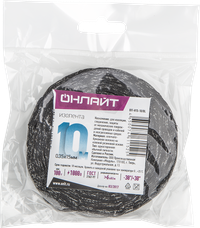 Изолента ОНЛАЙТ 61 152 OIT-H15-10/BL ХБ черная 100г 0,35х15мм 10м (ОНЛАЙТ) 61152