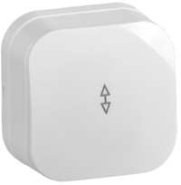 GLORY Выключатель одноклавишный  наружный проходной белый (IEK) EVH12-K01-10