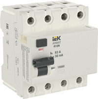 ARMAT Выключатель дифференциального тока R10N (УЗО) 4п 63А 30мА тип AC (IEK) AR-R10N-4-063C030
