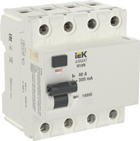 ARMAT Выключатель дифференциального тока R10N (УЗО) 4п 40А 300мА тип AC (IEK) AR-R10N-4-040C300