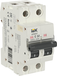 ARMAT Выключатель автоматический двухполюсный C 32А M06N (IEK) AR-M06N-2-C032