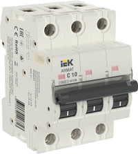 ARMAT Выключатель автоматический трехполюсный C 10А M10N (IEK) AR-M10N-3-C010