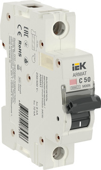 ARMAT Выключатель автоматический однополюсный C 50А M06N (IEK) AR-M06N-1-C050