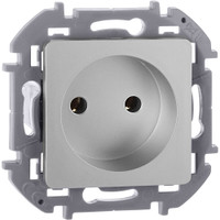 Розетка 1-местная без заземления без защитных шторок 16А алюминий INSPIRIA (IEK) 673712