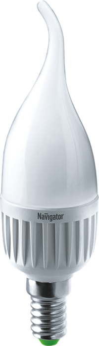 Лампа светодиодная LED 7вт E14 белый матовая свеча на ветру (Navigator Group) 61027