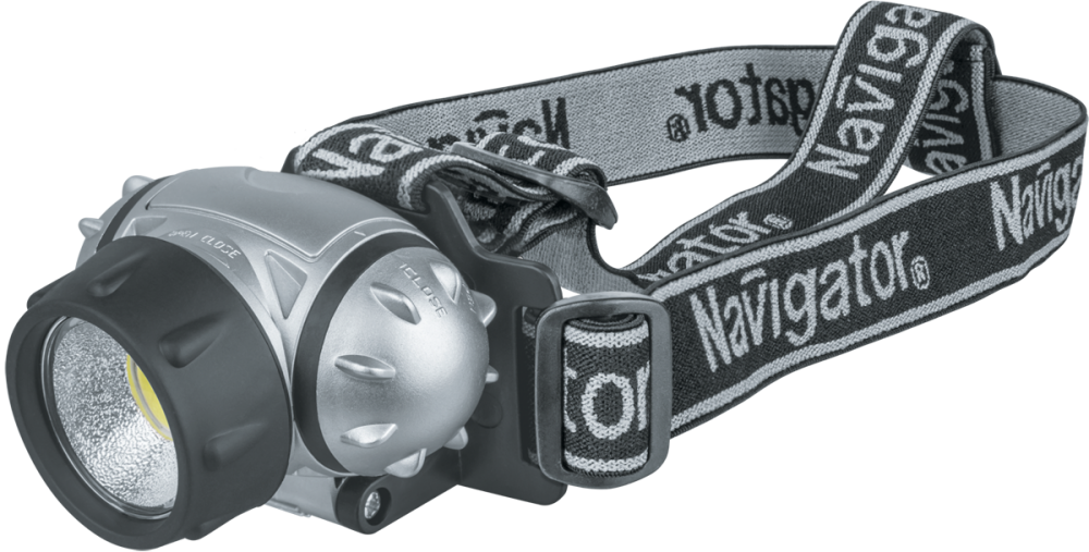 Фонарь светодиодный NPT-H14-3AAA 1Вт COB LED 110лм 20м налобный пластик (Navigator Group) 61437