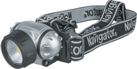 Фонарь светодиодный NPT-H14-3AAA 1Вт COB LED 110лм 20м налобный пластик (Navigator Group) 61437