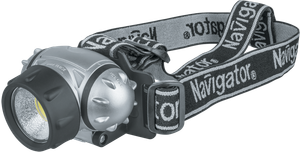 Фонарь светодиодный NPT-H14-3AAA 1Вт COB LED 110лм 20м налобный пластик (Navigator Group) 61437