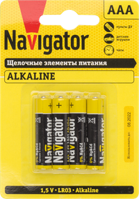 Батарейка NBT-NPE-LR03-BP4 (Navigator Group) 61462