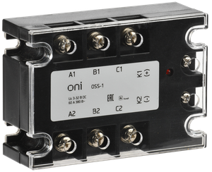 Реле твердотельное OSS-1 60А 380В AC 3-32В DC (ONI) OSS-1-3-60-B