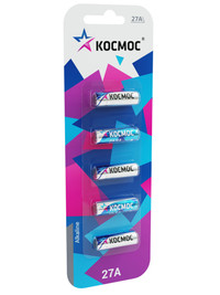Батарейка 27А 12V Alkaline 5BL для автосигнализации (Космос)