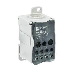 Блок распределительный (КРОСС) крепеж на панель и DIN КБР-250A (EKF) plc-kbr250