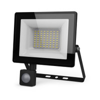 Прожектор светодиодный ДО 50 Вт 4750 Лм 6500К AC 220В IP65 210 х 174 х 40 мм с датчиком движения Elementary-S (GAUSS) 628511350