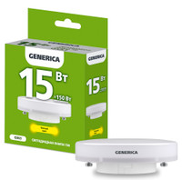 Лампа светодиодная T80 таблетка 15Вт 230В 3000К GX53 GENERICA (IEK) LL-T80-15-230-30-GX53-G