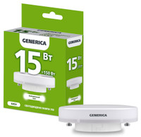 Лампа светодиодная T80 таблетка 15Вт 230В 4000К GX53 GENERICA (IEK) LL-T80-15-230-40-GX53-G